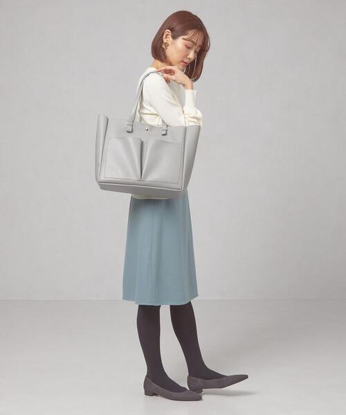 THE STATION STORE（ザ ステーション ストア）の「＜closet story（クローゼットストーリー）＞ダブルポケット トートバッグ（トートバッグ・レディース・ライトグレー/ベージュ/モカ・FREE）」の12枚目の写真