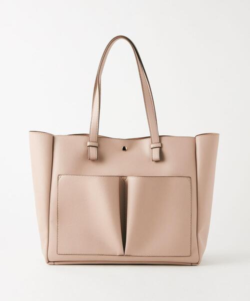 THE STATION STORE（ザ ステーション ストア）の「＜closet story（クローゼットストーリー）＞ダブルポケット トートバッグ（トートバッグ・レディース・ライトグレー/ベージュ/モカ・FREE）」の13枚目の写真