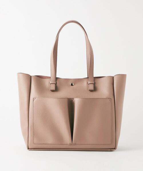 THE STATION STORE（ザ ステーション ストア）の「＜closet story（クローゼットストーリー）＞ダブルポケット トートバッグ（トートバッグ・レディース・ライトグレー/ベージュ/モカ・FREE）」の14枚目の写真