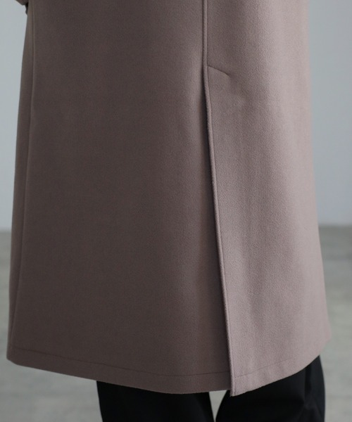 CREARE -LINO-(クレアーレリノ)の「【2WAY】オーバーサイズ メルトン スタンダーカラー ルーズチェスターコート(チェスターコート・メンズ・ブラック/ブラウン/グレー/モカ・M/L)」の17枚目の写真