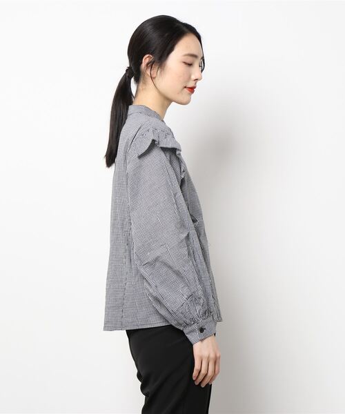 nemne store（ネンネストア）の「リメイクフリルバンドカラーシャツ