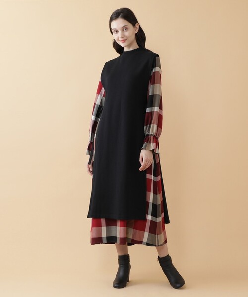 オンラインストア限定 スウェットベストレイヤードワンピース ワンピース Blue Label Crestbridge ブルーレーベルクレストブリッジ のファッション通販 Zozotown