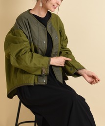 blanc basque | 【BLANC basque】ムラ糸バックサテン＊リップストップジャケット(ブルゾン)