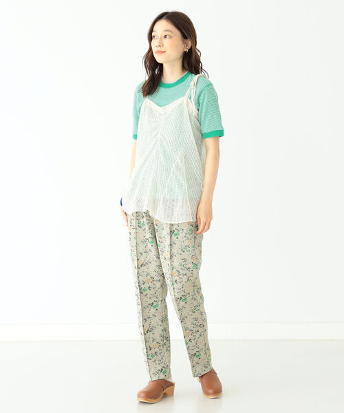 BEAMS BOY（ビームスボーイ）の「BEAMS BOY / ボーイ チャイナ ジャカード スラックス イージーパンツ（スラックス・レディース・ライトグレー/ロイヤルブルー・ONE SIZE）」の4枚目の写真