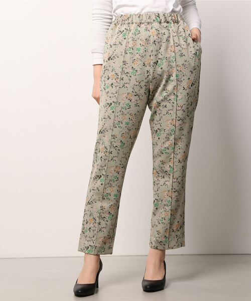 BEAMS BOY（ビームスボーイ）の「BEAMS BOY / ボーイ チャイナ ジャカード スラックス イージーパンツ（スラックス・レディース・ライトグレー/ロイヤルブルー・ONE SIZE）」の7枚目の写真