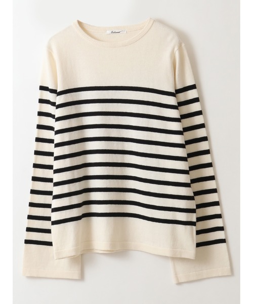 enchainement(アンシェヌマン)の「C/Cashmere Border PO(ニット/セーター・レディース・ブラック/ブラウン/オフホワイト・フリー)」の2枚目の写真