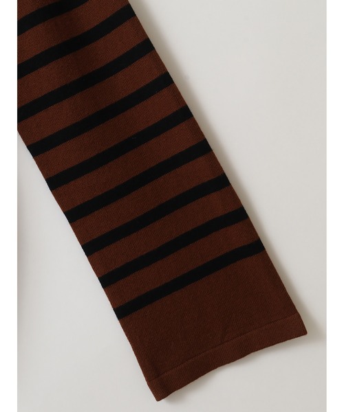 enchainement(アンシェヌマン)の「C/Cashmere Border PO(ニット/セーター・レディース・ブラック/ブラウン/オフホワイト・フリー)」の4枚目の写真
