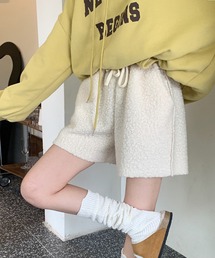 カットオフハイウエストボアショートパンツ