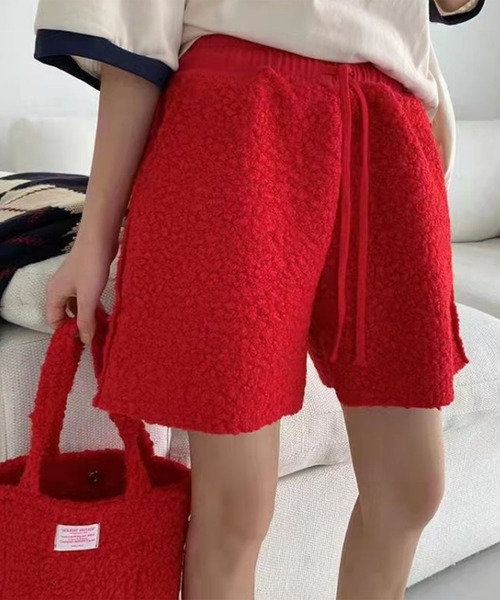 me+em select(ミームセレクト)の「カットオフハイウエストボアショートパンツ(その他パンツ・レディース・ブラック/レッド/アイボリー・FREE)」の20枚目の写真