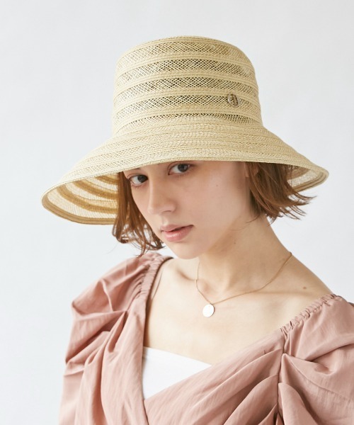 Chapeau d' O（シャポードオー）の「Chapeau d' O See-Through Paper Capeline（ハット・レディース・ベージュ/ブラウン/オレンジ・M/57.5cm）」の3枚目の写真