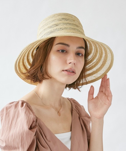 Chapeau d' O（シャポードオー）の「Chapeau d' O See-Through Paper Capeline（ハット・レディース・ベージュ/ブラウン/オレンジ・M/57.5cm）」の13枚目の写真