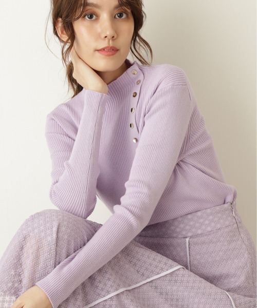 JILLSTUART(ジルスチュアート)の「◆ガレットニット(ニット/セーター)」|パープル