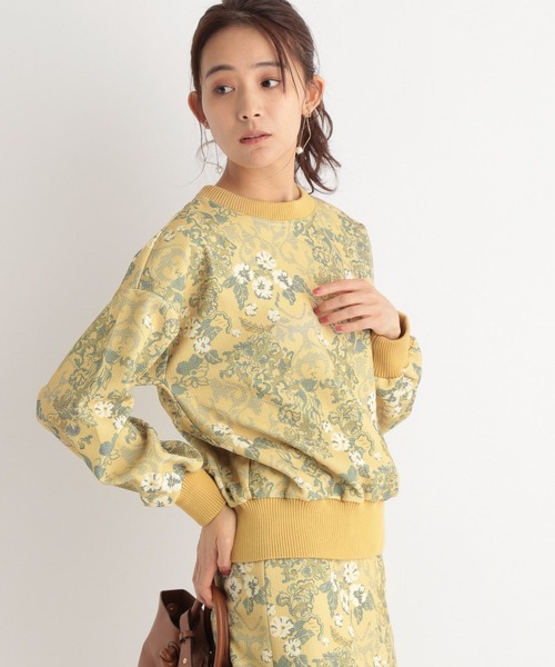 Andemiu(アンデミュウ)の「【セットアップ対応】ゴブランプルオーバー266457(スウェット・レディース・グレー/イエロー/ライトベージュ・FREE)」の3枚目の写真