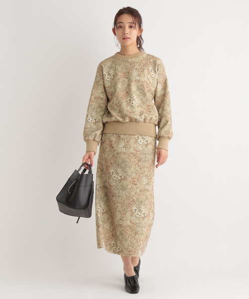 Andemiu(アンデミュウ)の「【セットアップ対応】ゴブランプルオーバー266457(スウェット・レディース・グレー/イエロー/ライトベージュ・FREE)」の11枚目の写真