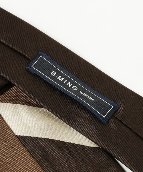 B:MING by BEAMS（ビーミングバイビームス）の「B:MING by BEAMS / パネルストライプネクタイ 22S①（ネクタイ・メンズ・ブラウン/インディゴブルー/ロイヤルブルー・ONE SIZE）」の5枚目の写真