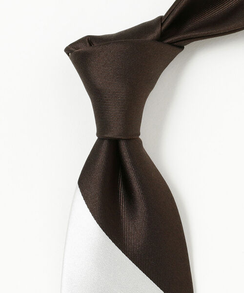 B:MING by BEAMS（ビーミングバイビームス）の「B:MING by BEAMS / パネルストライプネクタイ 22S①（ネクタイ・メンズ・ブラウン/インディゴブルー/ロイヤルブルー・ONE SIZE）」の6枚目の写真