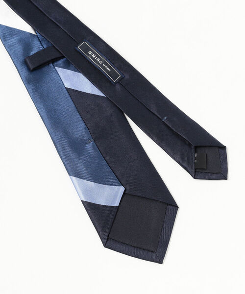 B:MING by BEAMS（ビーミングバイビームス）の「B:MING by BEAMS / パネルストライプネクタイ 22S①（ネクタイ・メンズ・ブラウン/インディゴブルー/ロイヤルブルー・ONE SIZE）」の8枚目の写真
