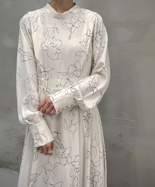 &g'aime（アンジェム）の「【＆g'aime】花柄ロングワンピース（ワンピース・レディース・ホワイト/ブラック・FREE）」の10枚目の写真