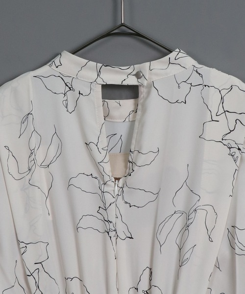 &g'aime（アンジェム）の「【＆g'aime】花柄ロングワンピース（ワンピース・レディース・ホワイト/ブラック・FREE）」の7枚目の写真