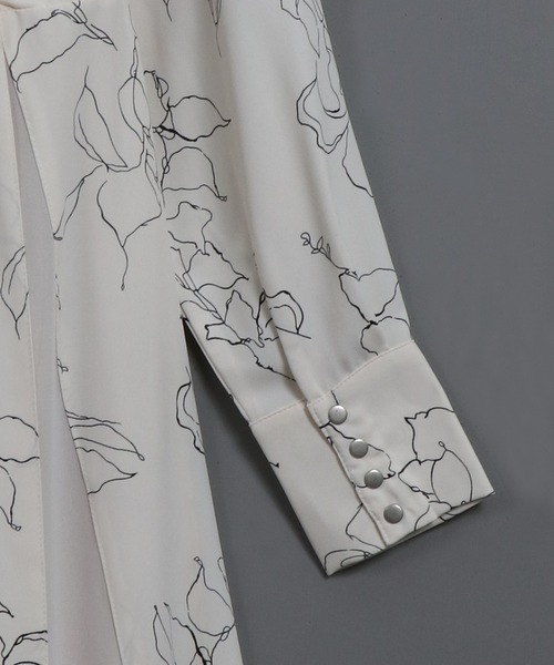 &g'aime（アンジェム）の「【＆g'aime】花柄ロングワンピース（ワンピース・レディース・ホワイト/ブラック・FREE）」の13枚目の写真