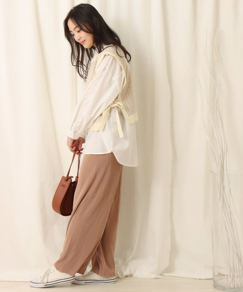 libelle more（リベル モア）の「幾何学柄ショート丈ベスト（ベスト・レディース・ブラック/ライトグレー/アイボリー/カーキ・M）」の18枚目の写真