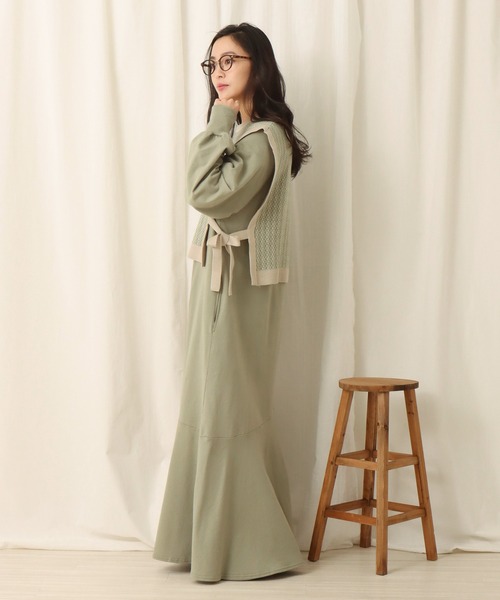 libelle more（リベル モア）の「幾何学柄ショート丈ベスト（ベスト・レディース・ブラック/ライトグレー/アイボリー/カーキ・M）」の16枚目の写真