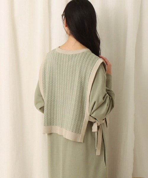 libelle more（リベル モア）の「幾何学柄ショート丈ベスト（ベスト・レディース・ブラック/ライトグレー/アイボリー/カーキ・M）」の22枚目の写真