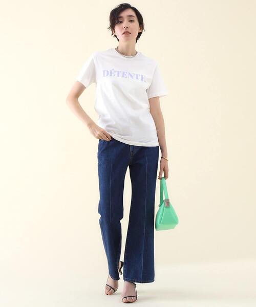martinique(マルティニーク)の「LES PETITS BASICS/<別注>T-shirt Off White Body(Tシャツ/カットソー・レディース・ライラック/ブラック・XS)」の11枚目の写真