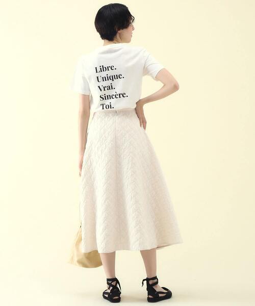 martinique(マルティニーク)の「LES PETITS BASICS/<別注>T-shirt Off White Body(Tシャツ/カットソー・レディース・ライラック/ブラック・XS)」の8枚目の写真