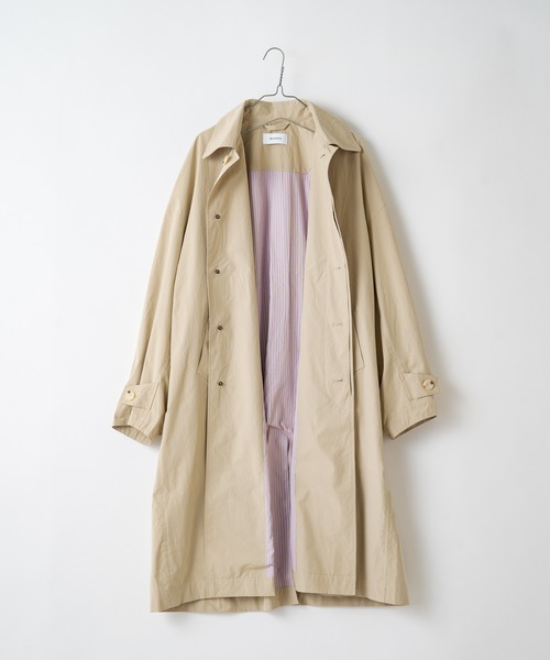 WHIMSIC(ウィムジック)の「【WHIMSIC】ステンカラーコート(テーラードジャケット・レディース・ベージュ/ミント・FREE)」の3枚目の写真