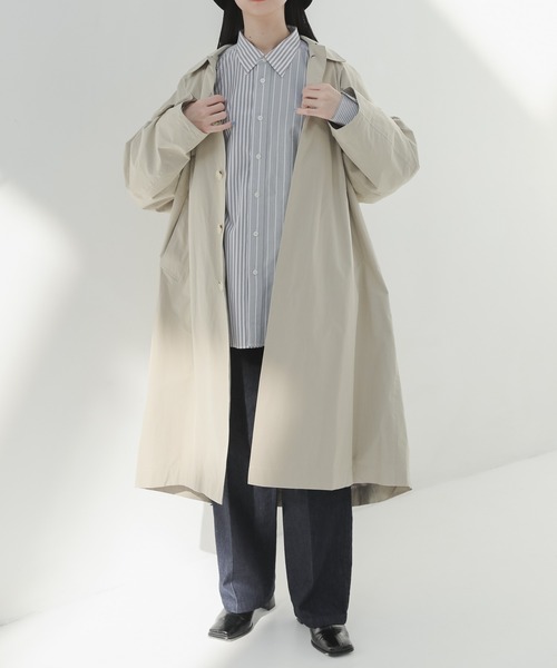 WHIMSIC(ウィムジック)の「【WHIMSIC】ステンカラーコート(テーラードジャケット・レディース・ベージュ/ミント・FREE)」の12枚目の写真