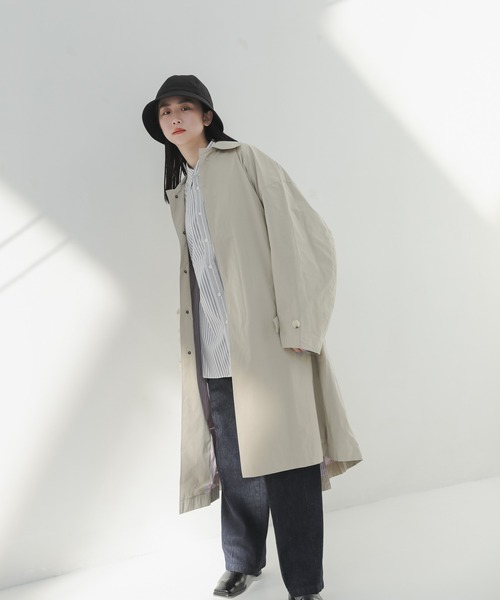 WHIMSIC(ウィムジック)の「【WHIMSIC】ステンカラーコート(テーラードジャケット・レディース・ベージュ/ミント・FREE)」の11枚目の写真