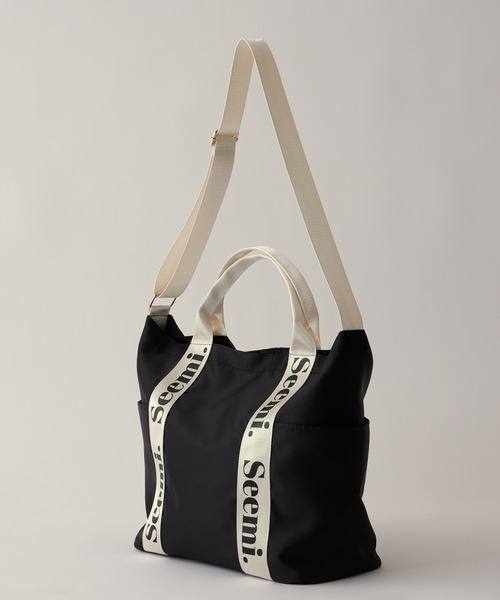 Seemi. byNICECLAUP（ シーミーバイナイスクラップ）の「Seemi.トートバック（トートバッグ・レディース・ブラック/アイボリー・FREE）」の3枚目の写真