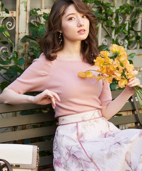 NOELA（ノエラ）の「ボートネックウォッシャブルニット（ニット/セーター・レディース・その他1/オレンジ/ベージュ/ブラック/オフホワイト・フリー）」の5枚目の写真