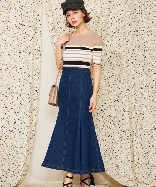 NOELA（ノエラ）の「ボートネックウォッシャブルニット（ニット/セーター・レディース・その他1/オレンジ/ベージュ/ブラック/オフホワイト・フリー）」の6枚目の写真