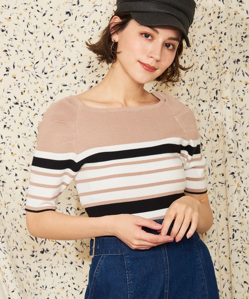 NOELA（ノエラ）の「ボートネックウォッシャブルニット（ニット/セーター・レディース・その他1/オレンジ/ベージュ/ブラック/オフホワイト・フリー）」の19枚目の写真