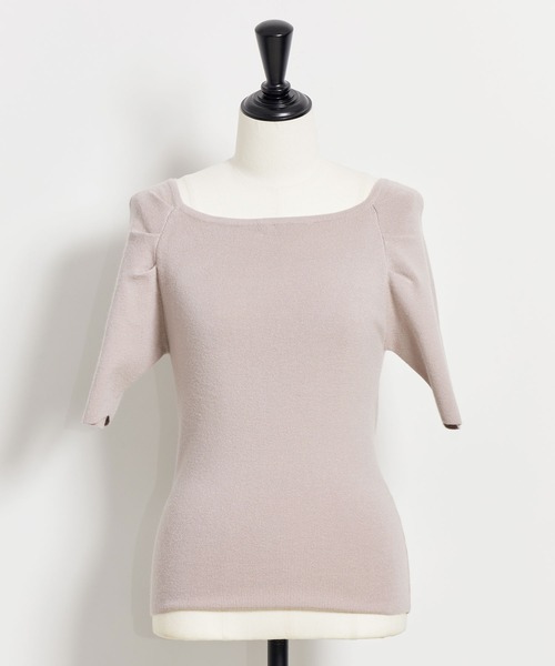 NOELA（ノエラ）の「ボートネックウォッシャブルニット（ニット/セーター・レディース・その他1/オレンジ/ベージュ/ブラック/オフホワイト・フリー）」の8枚目の写真