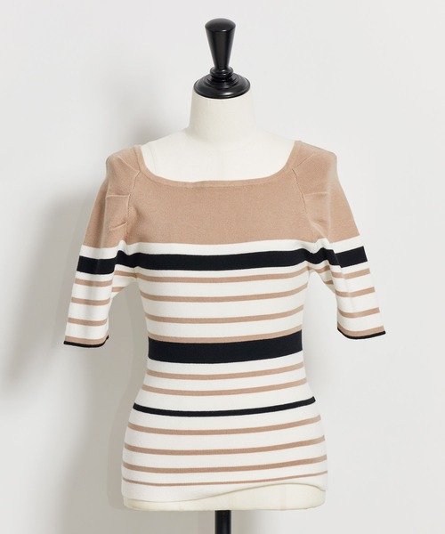 NOELA（ノエラ）の「ボートネックウォッシャブルニット（ニット/セーター・レディース・その他1/オレンジ/ベージュ/ブラック/オフホワイト・フリー）」の12枚目の写真