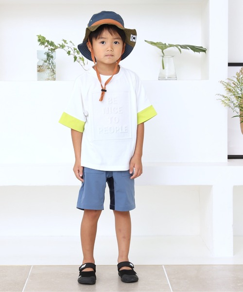 MAKE YOUR DAY(メイクユアデイ)の「日よけ付きナイロンハット(ハット・キッズ・マスタード/ネイビー/オレンジ・59/50/54/56/52/48/46)」の7枚目の写真