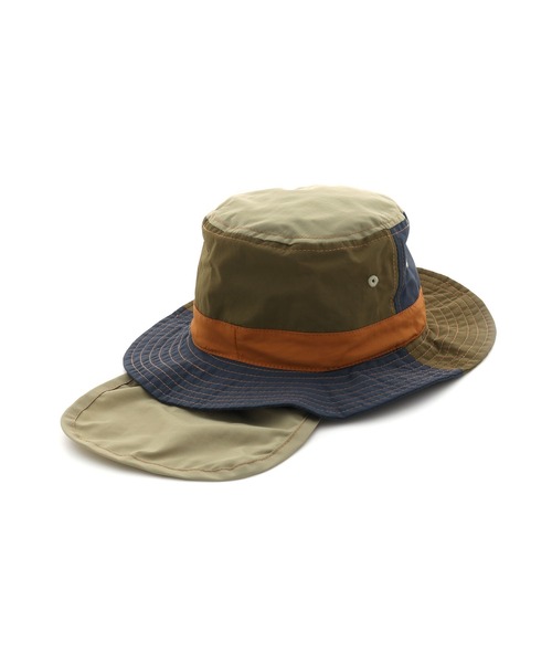 MAKE YOUR DAY(メイクユアデイ)の「日よけ付きナイロンハット(ハット・キッズ・マスタード/ネイビー/オレンジ・59/50/54/56/52/48/46)」の11枚目の写真