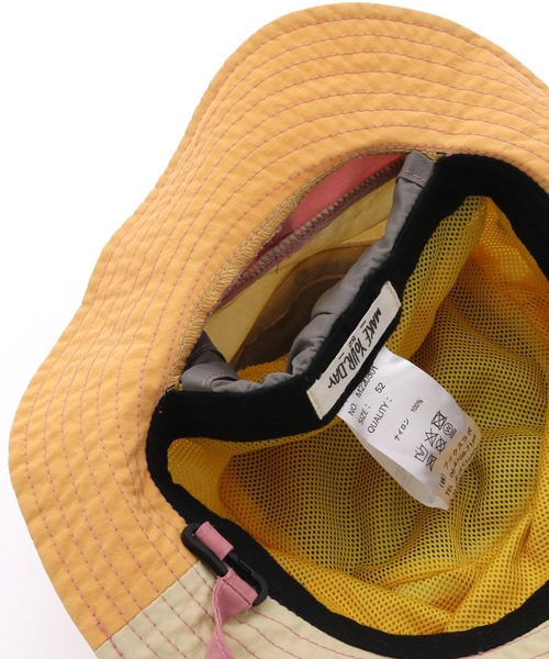 MAKE YOUR DAY(メイクユアデイ)の「日よけ付きナイロンハット(ハット・キッズ・マスタード/ネイビー/オレンジ・59/50/54/56/52/48/46)」の21枚目の写真