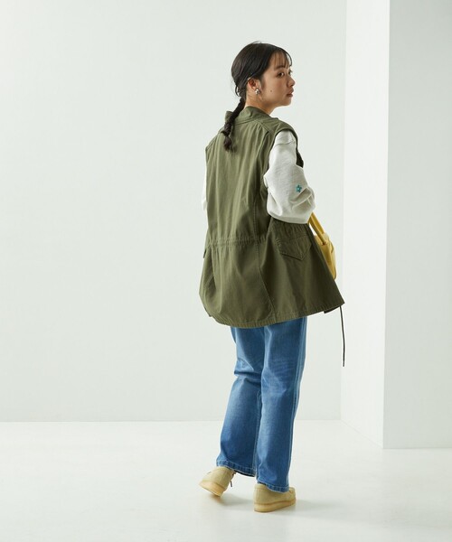 FREAK'S STORE（フリークスストア）の「M-65ベスト（ベスト・レディース・ブラック/オリーブ・ﾌﾘ-）」の4枚目の写真