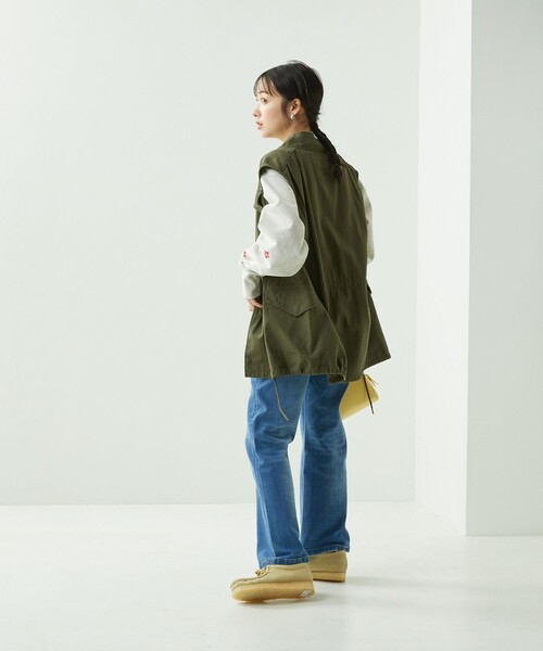 FREAK'S STORE（フリークスストア）の「M-65ベスト（ベスト・レディース・ブラック/オリーブ・ﾌﾘ-）」の7枚目の写真