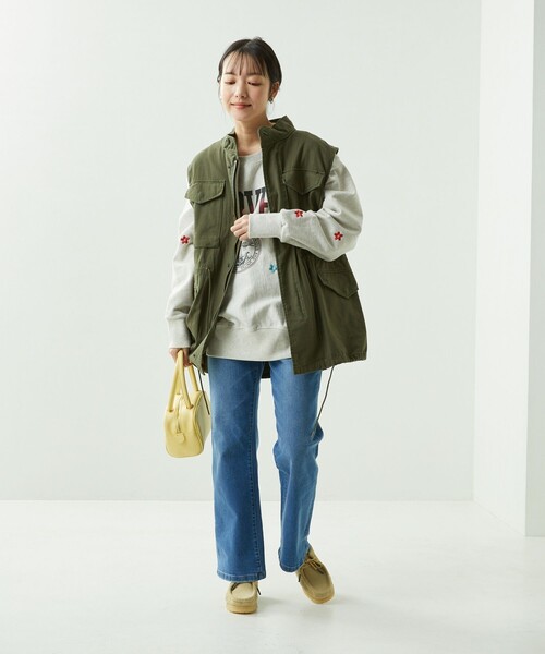 FREAK'S STORE（フリークスストア）の「M-65ベスト（ベスト・レディース・ブラック/オリーブ・ﾌﾘ-）」の8枚目の写真