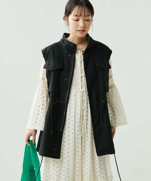 FREAK'S STORE（フリークスストア）の「M-65ベスト（ベスト・レディース・ブラック/オリーブ・ﾌﾘ-）」の15枚目の写真