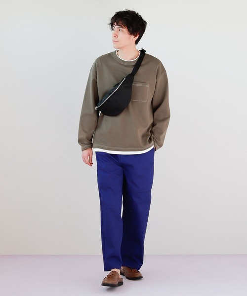 LAKOLE(ラコレ)の「ピケダンボールレイヤードTシャツ / 262981(Tシャツ/カットソー・メンズ・ベージュ/カーキ/ブルー/グリーン・MEDIUM/LARGE)」の5枚目の写真