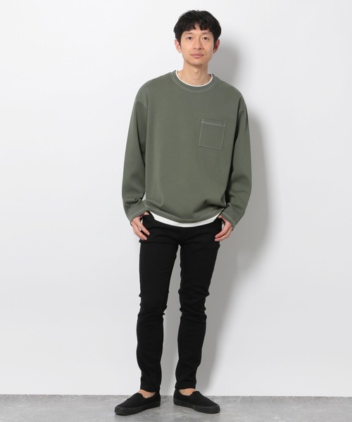 LAKOLE(ラコレ)の「ピケダンボールレイヤードTシャツ / 262981(Tシャツ/カットソー・メンズ・ベージュ/カーキ/ブルー/グリーン・MEDIUM/LARGE)」の15枚目の写真