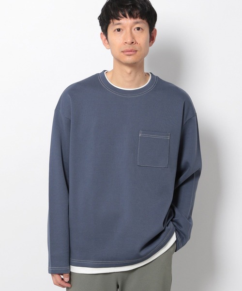 LAKOLE(ラコレ)の「ピケダンボールレイヤードTシャツ / 262981(Tシャツ/カットソー・メンズ・ベージュ/カーキ/ブルー/グリーン・MEDIUM/LARGE)」の19枚目の写真