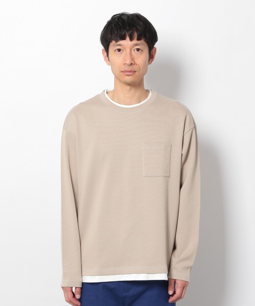 LAKOLE(ラコレ)の「ピケダンボールレイヤードTシャツ / 262981(Tシャツ/カットソー・メンズ・ベージュ/カーキ/ブルー/グリーン・MEDIUM/LARGE)」の22枚目の写真