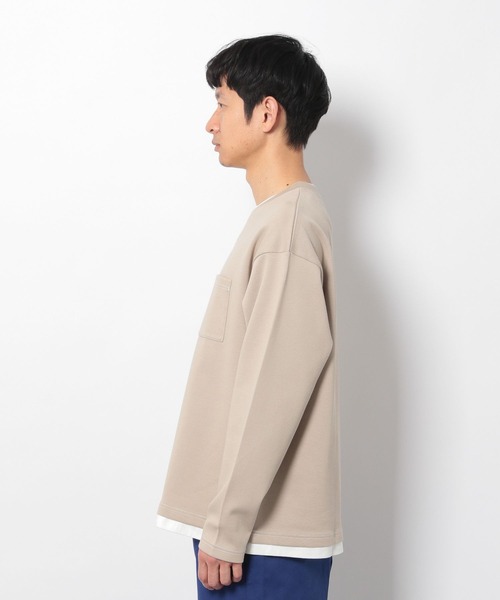 LAKOLE(ラコレ)の「ピケダンボールレイヤードTシャツ / 262981(Tシャツ/カットソー・メンズ・ベージュ/カーキ/ブルー/グリーン・MEDIUM/LARGE)」の10枚目の写真